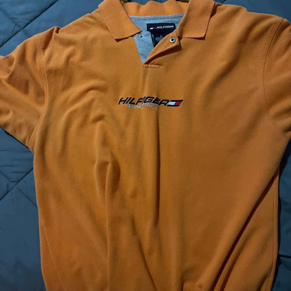 Tommy Hilfiger Men's Orange Polo Shirt